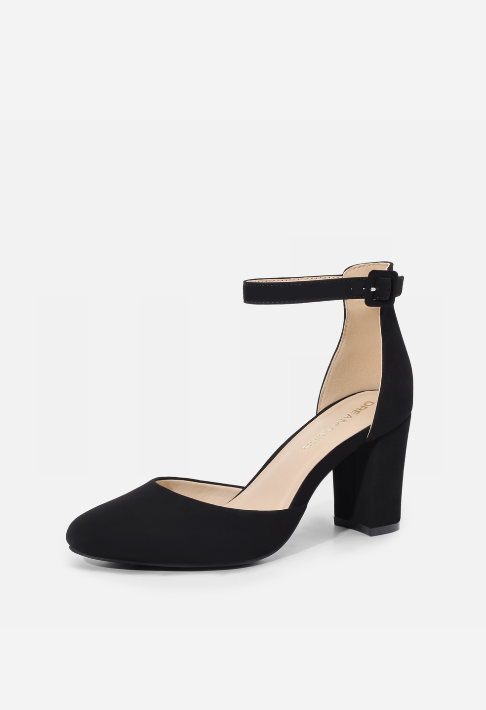 Zapatos de salón con plataforma, puntera redonda y tacón ancho de mujer