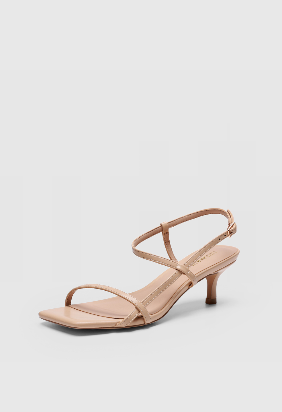 Sandalias de tacón bajo cuadradas para fiesta