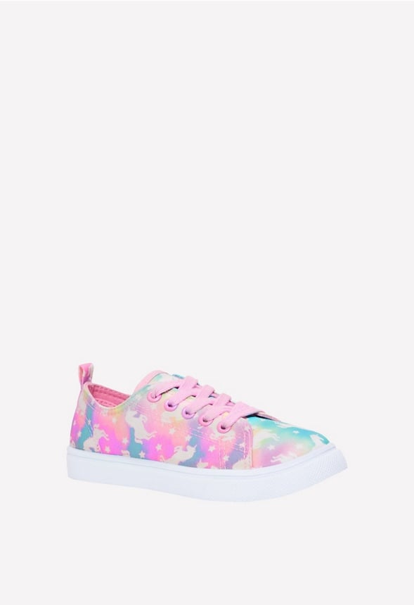 Zapatillas con cordones y unicornio efecto mármol infantil