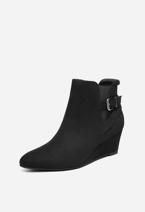 Botines de cuña con puntera en punta