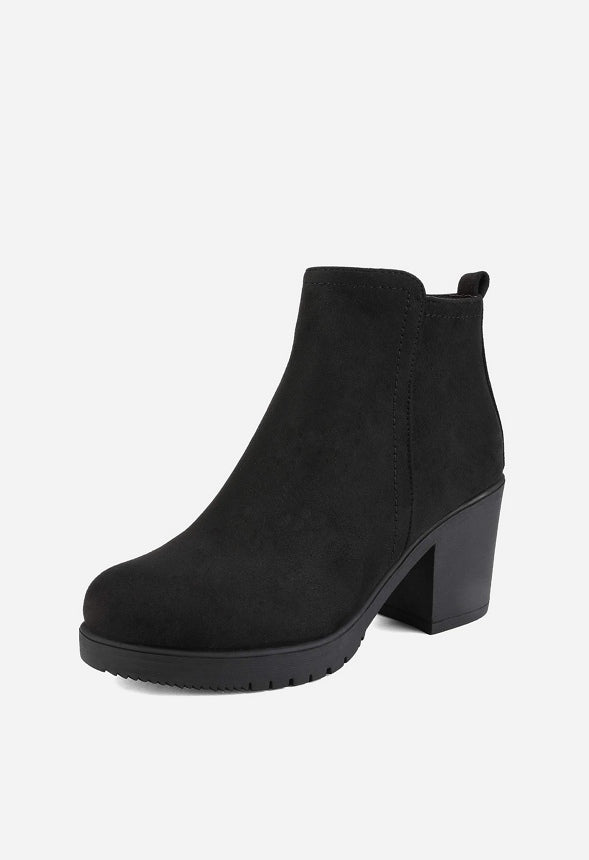 Botines de tacón bajo y grueso