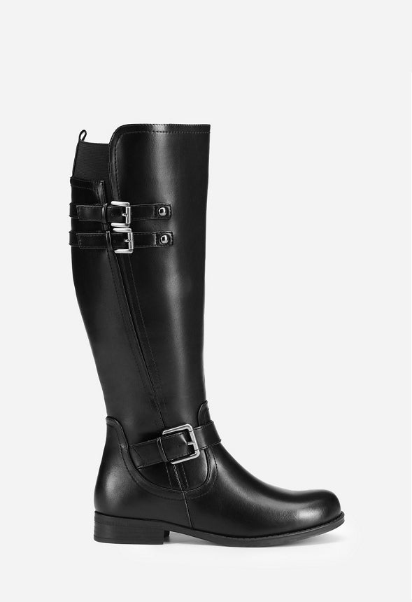 Botas militares moteras de tacón bajo