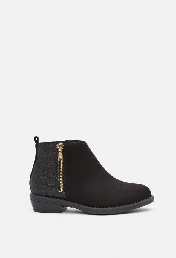 Botines con talón de purpurina infantil