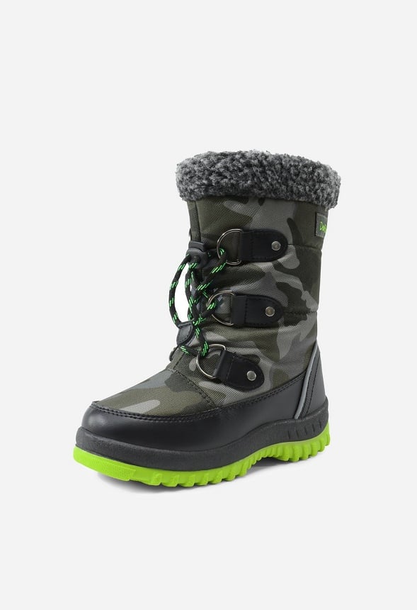 Botas de nieve de camuflaje antideslizantes infantil