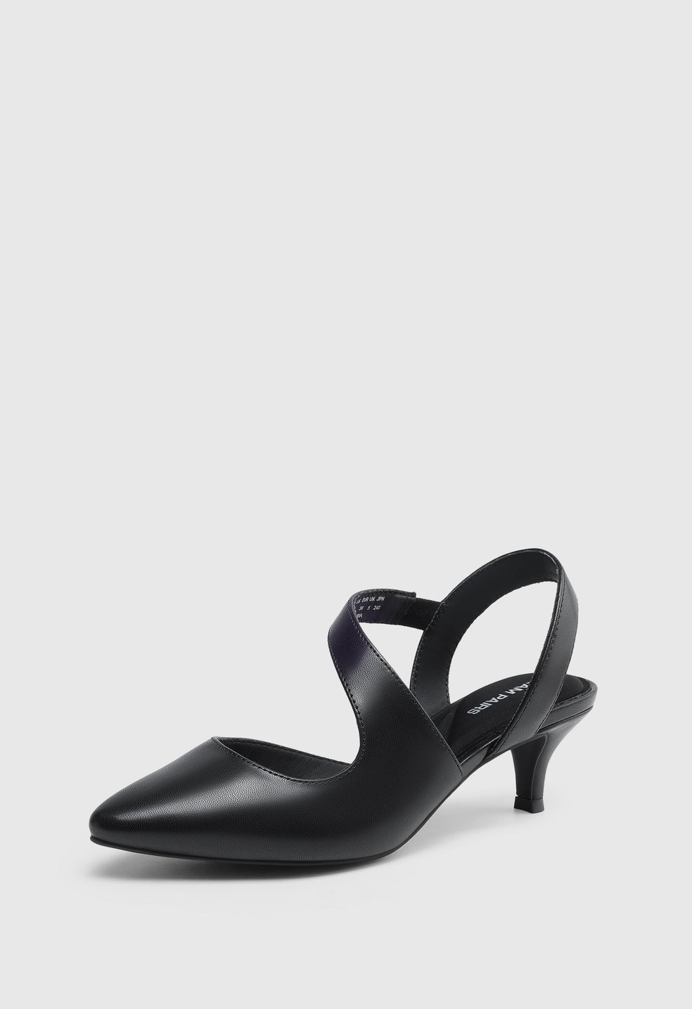 Zapatos de salón de tiras con punta fina y tacón bajo