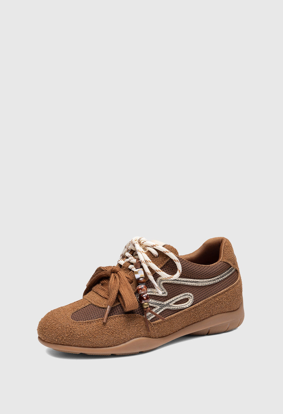 Zapatillas retro transpirables para caminar de ante sintético