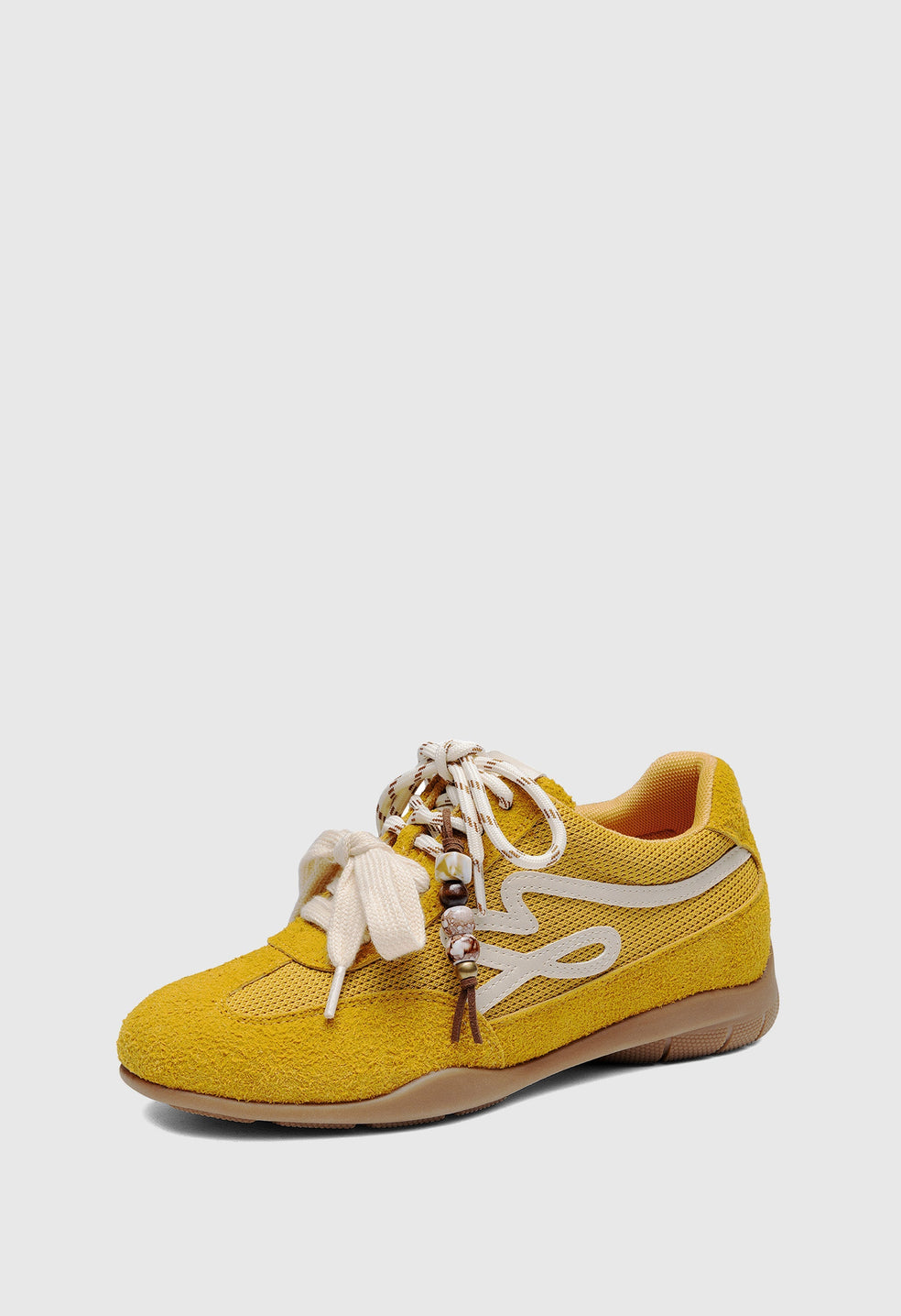 Zapatillas retro transpirables para caminar de ante sintético