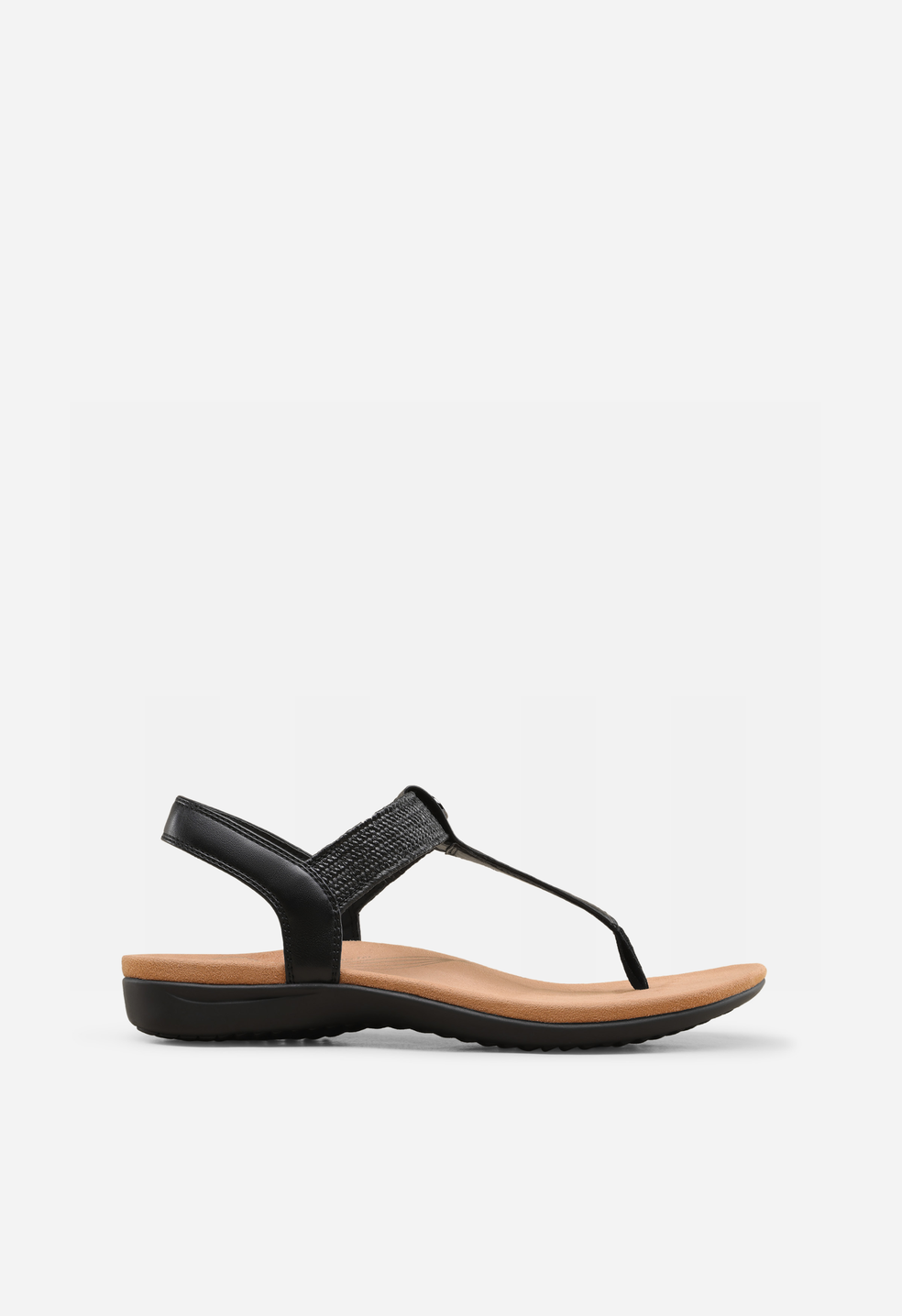 Sandalias con tira en T y soporte para el arco de mujer