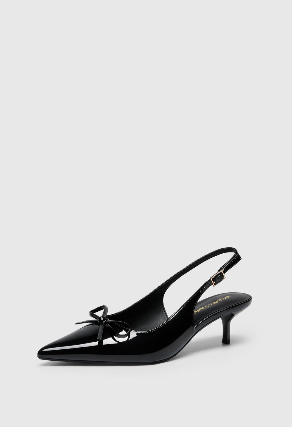 Zapatos de salón destalonados de tacón bajo de mujer