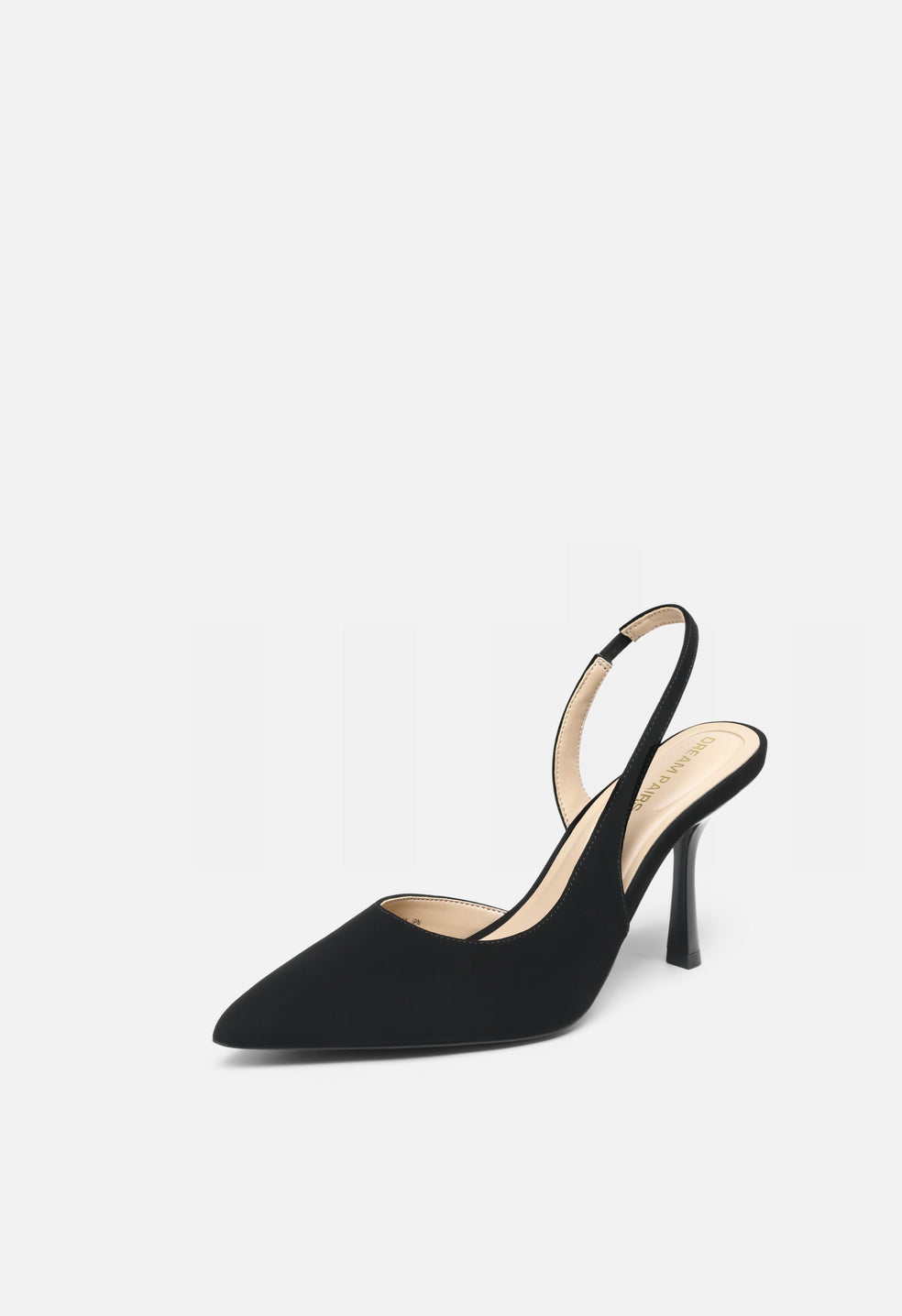 Zapatos de salón destalonados de aguja y punta afilada de mujer