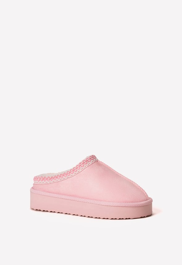 Zapatillas de casa de plataforma con pelo suave infantil