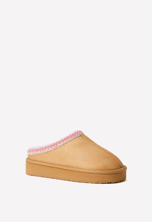 Zapatillas de casa de plataforma con pelo suave infantil