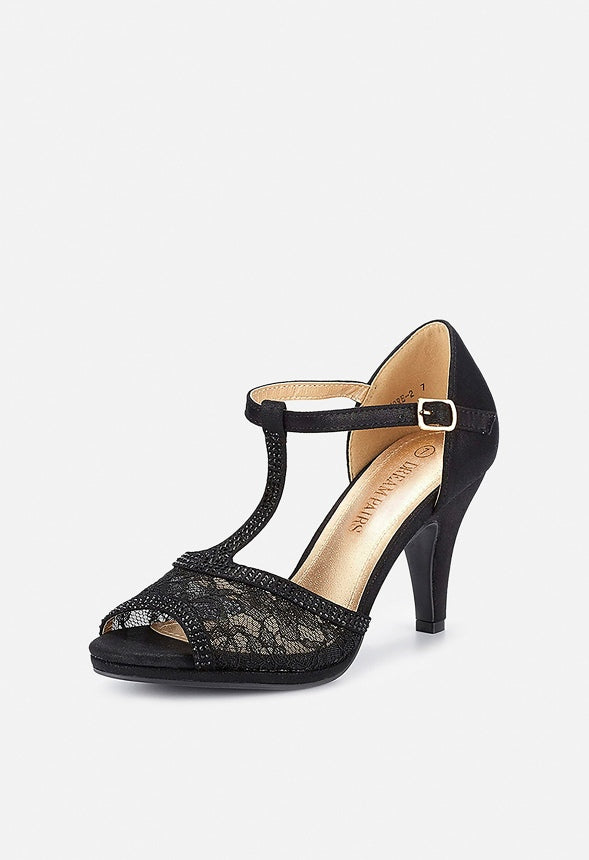 Zapatos de salón de aguja con puntera abierta