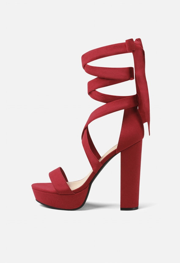 Sandalias gladiadoras de plataforma y tacón alto de mujer