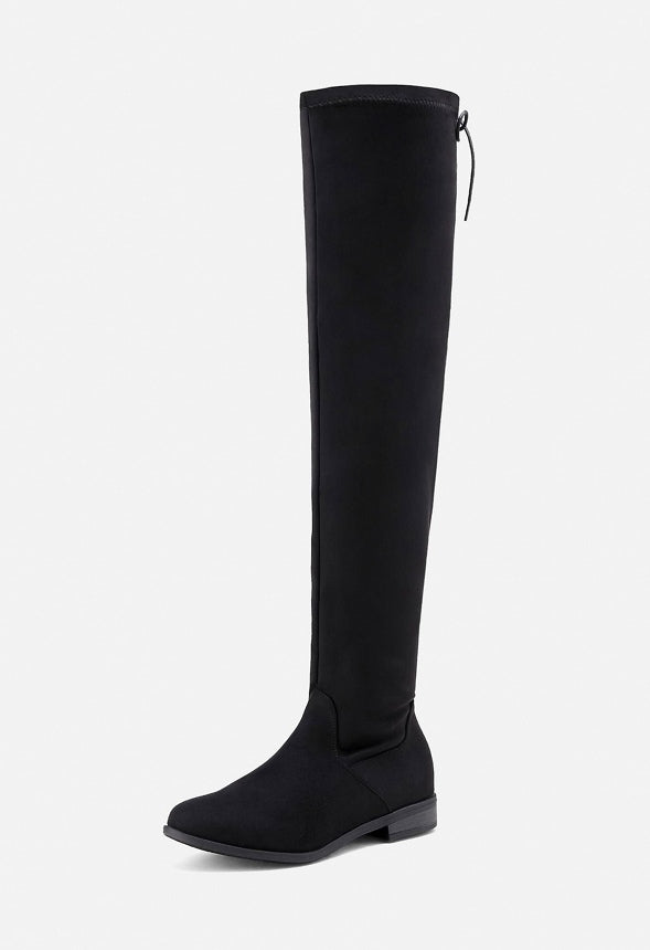 Botas por encima de la rodilla con tacón ancho