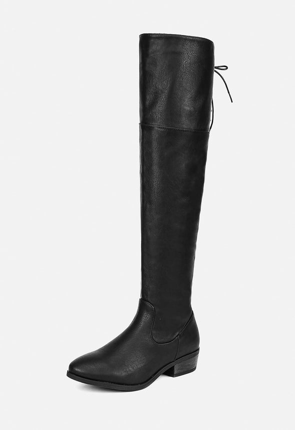 Botas por encima de la rodilla con tacón ancho