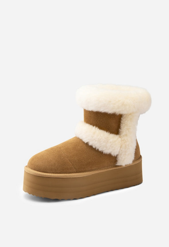 Botines peludos con espuma viscoelástica