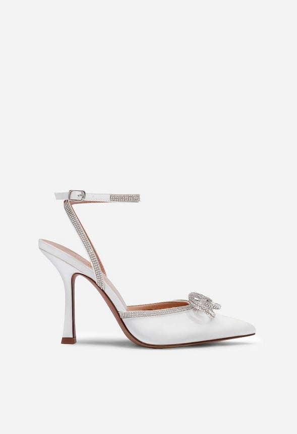 Zapatos de salón de aguja con tiras de strass Destiny