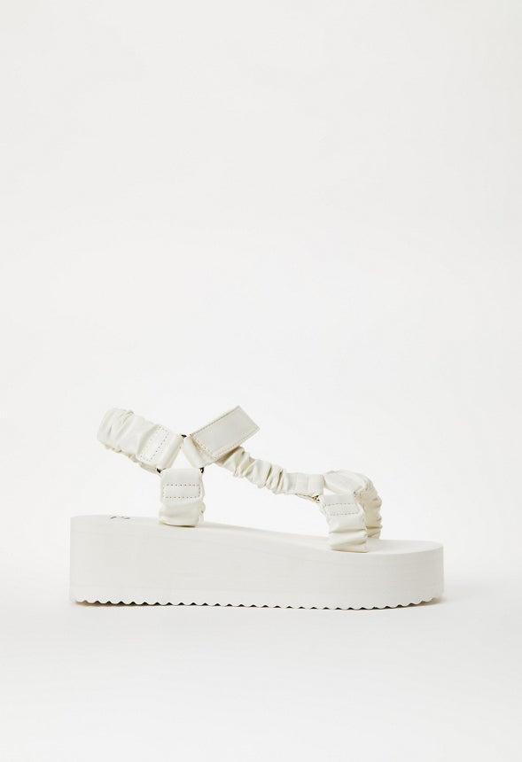 Sandalias de cuña con tira fruncida Taneisa