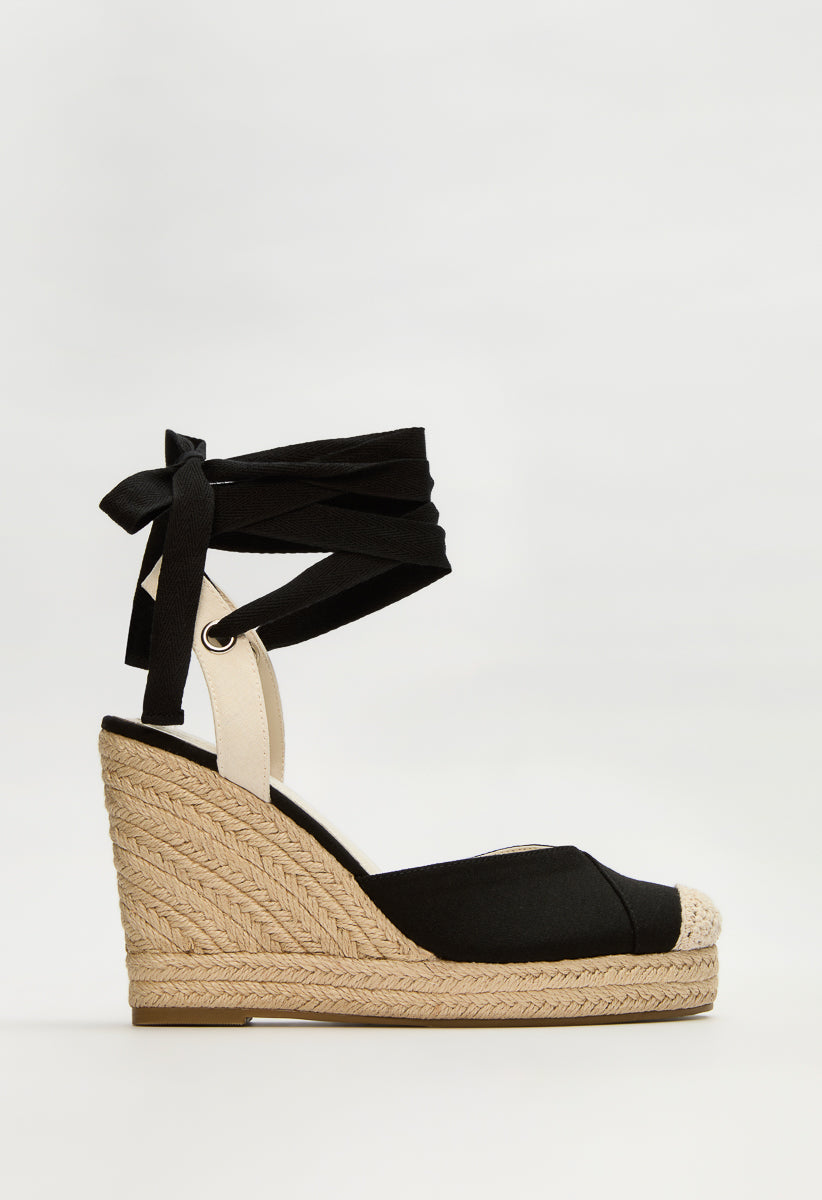 Sandalias de cuña de esparto Rena