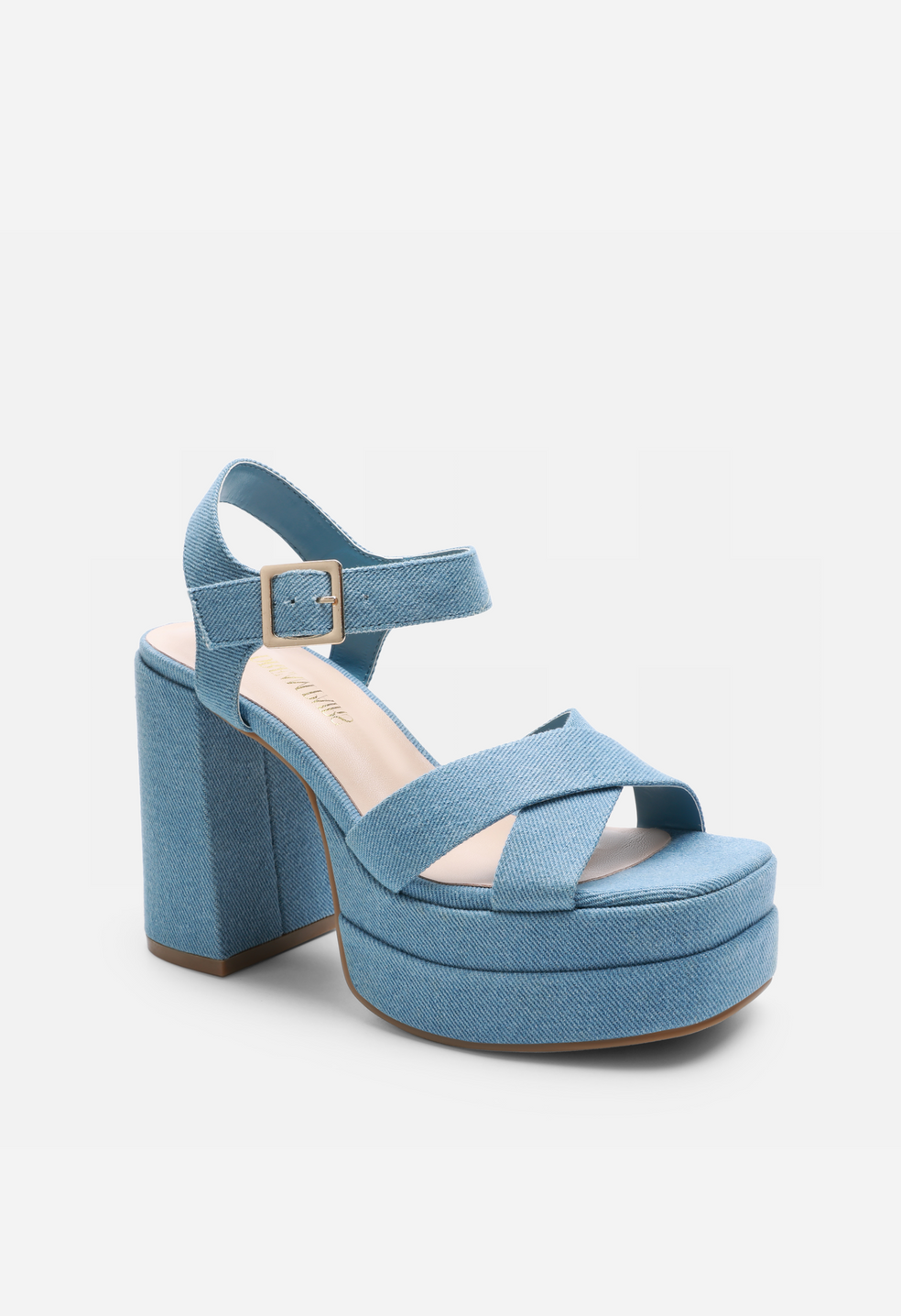 Sandalias de plataforma y tacón grueso de mujer